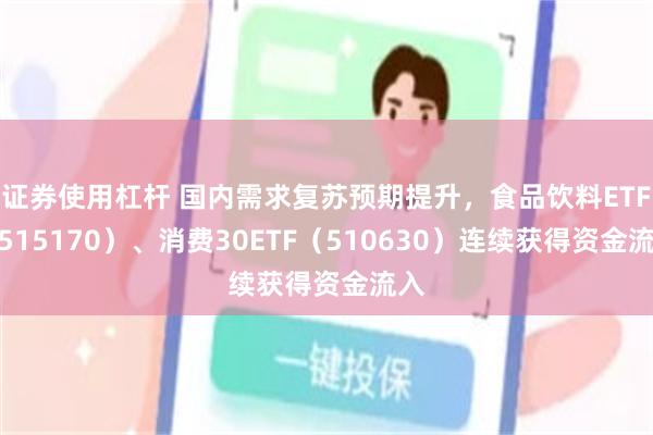 证券使用杠杆 国内需求复苏预期提升，食品饮料ETF（515170）、消费30ETF（510630）连续获得资金流入