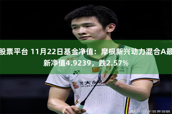 股票平台 11月22日基金净值：摩根新兴动力混合A最新净值4.9239，跌2.57%