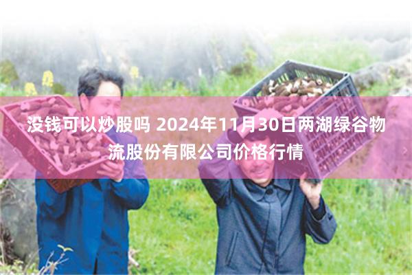 没钱可以炒股吗 2024年11月30日两湖绿谷物流股份有限公司价格行情