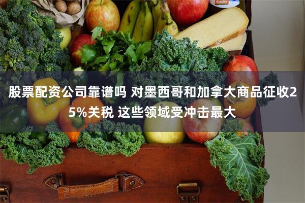 股票配资公司靠谱吗 对墨西哥和加拿大商品征收25%关税 这些领域受冲击最大